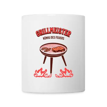 Grillen Grillmeister König des Feuers - Tasse - Weiß - Vorne