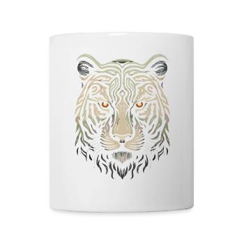 Weißer Tigerkopf - Tasse - Weiß - Vorne