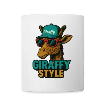 Giraffy Style Giraffe mit Cap - Tasse - Weiß - Vorne
