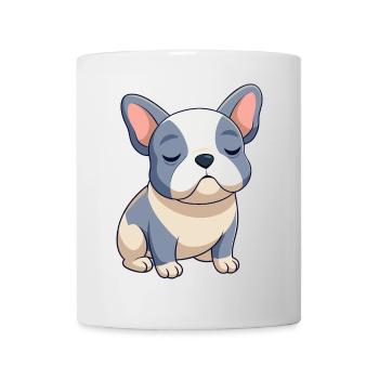 Blue and beige French bulldog sleeping - Mug - white - Front
