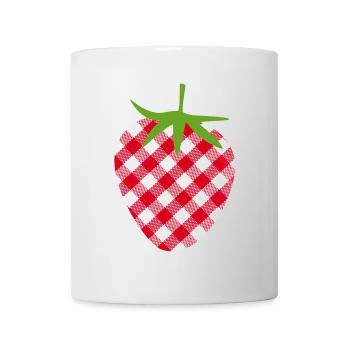 Strawberry Mother's Day Plaid Fruit Fruit Plaid Sweet - Mug - white - Front