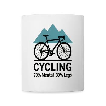 RADFAHREN Motivation - Tasse - Weiß - Vorne