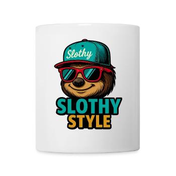 Slothy Style – Sloth Streetwear - Mug - white - Front