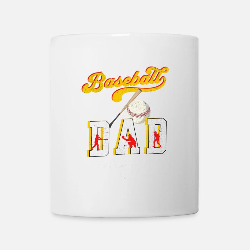 Baseball Dad Bester Papa Vatertag Coach - Tasse - Weiß
