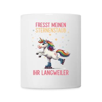 Rollschuh Einhorn - Tasse - Weiß - Vorne