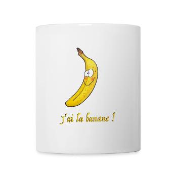 Lächelnde Banane mit lustigem Slogan - Tasse - Weiß - Vorne