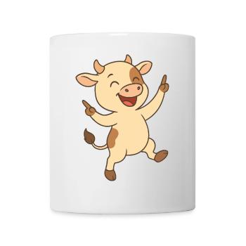 Happy calf - Mug - white - Front