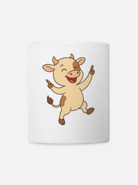 Glückliches Kälbchen - Tasse - Weiß