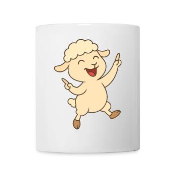 Tanzendes Lämmchen - Tasse - Weiß - Vorne