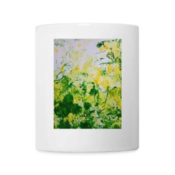 Frühlingsspritzer Grün Gelb - Tasse - Weiß - Vorne