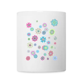 Colorful Floral Patterns for Spring Clothes - Mug - white - Front