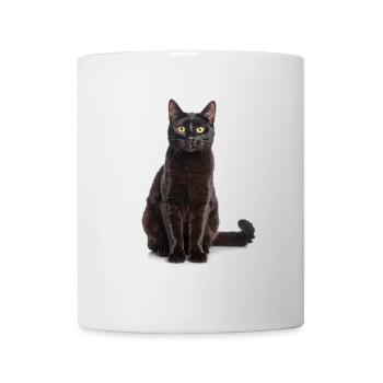 Black Elegant Cat – Stylish, Mysterious - Mug - white - Front