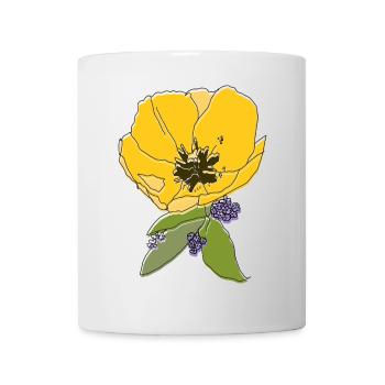 Tulpe mit Veilchen - Tasse - Weiß - Vorne