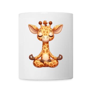 Giraffe Yoga Entspannen Relax Chill Meditation - Tasse - Weiß - Vorne
