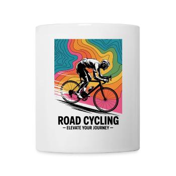 1970s Road Cycling – Retro Map Tee - Mug - white - Front