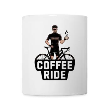 Coffee Ride – emblem for cycling fans - Mug - white - Front