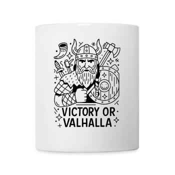 Victoire ou Valhalla - Viking Design - Mug blanc - blanc - Devant