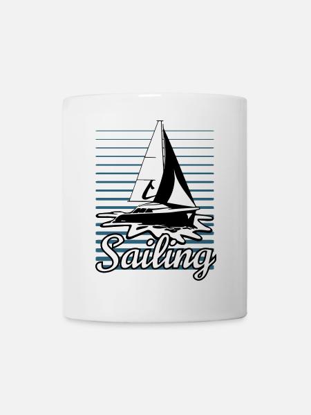 Voilier 002 - Mug blanc - blanc