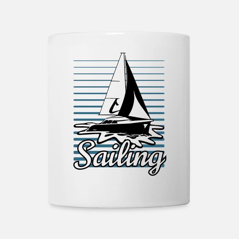 Voilier 002 - Mug blanc - blanc