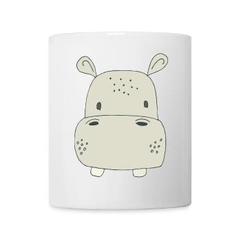 Playful hippo motif for children - Mug - white - Front