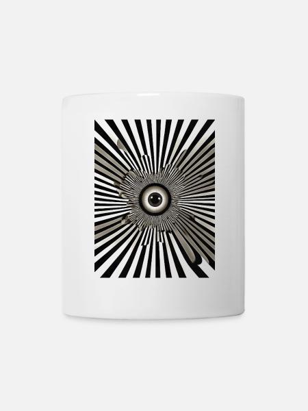 Auge im Strahlenmeer - Tasse - Weiß