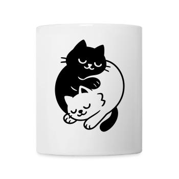 Chats Ying-Yang #2 - Mug blanc - blanc - Devant