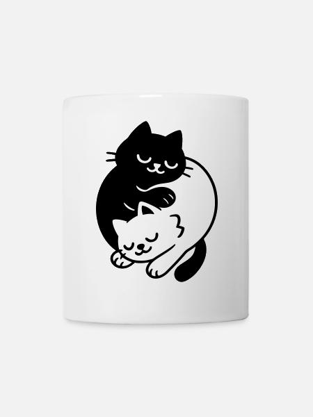 Ying-Yang Cats #2 - Mug - white