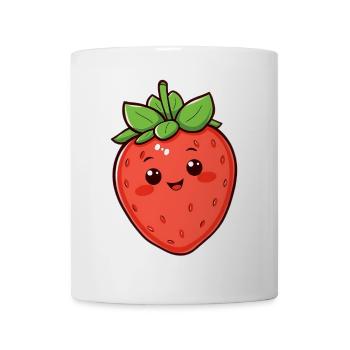 Erdbeere - Tasse - Weiß - Vorne