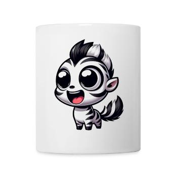 Kawaii Zebra Cartoon for Kids and Parents Safari - Mug - white - Front