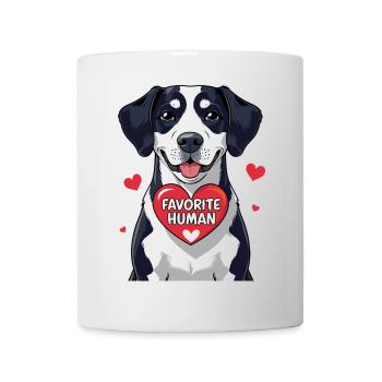 Dog with Heart Favorite Person Message - Mug - white - Front