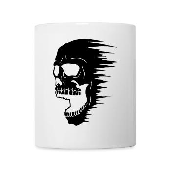 Black Skull and Speed - Mug - white - Front
