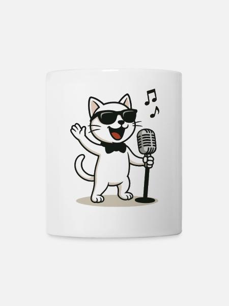 Rock'n'Roll Kitty - Tasse - Weiß