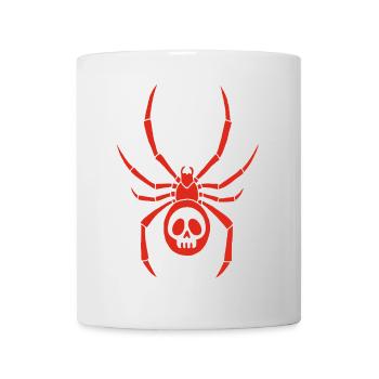 Red spider mite and skull - Mug - white - Front
