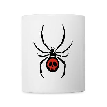 Black widow and red skull - Mug - white - Front