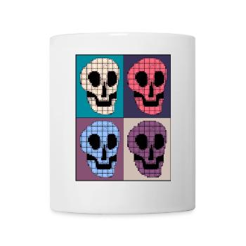 Carré de cranes - Mug blanc - blanc - Devant