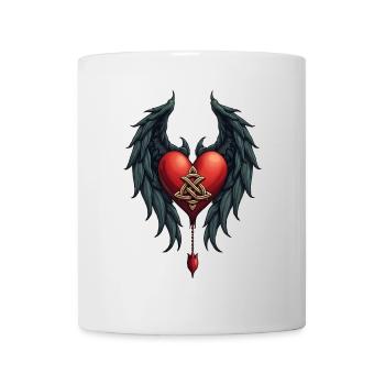 Celtic elegance with heart and wings. - Mug - white - Front