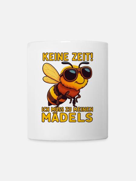 Lustiges Imker Bienen Honig Motiv Keine Zeit - Tasse - Weiß