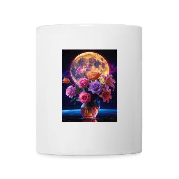 Himmlische Blüte bei Vollmond - Tasse - Weiß - Vorne