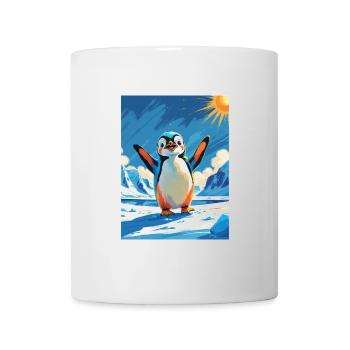 Pingouin ondulant dans l’Arctique vibrant - Mug blanc - blanc - Devant