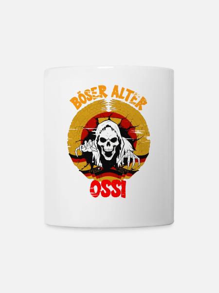 böser alter Ossi Ostdeutschland DDR - Tasse - Weiß