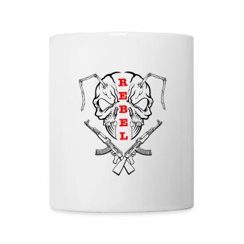 "REBEL EYES – Fearless Expression" - Mug - white - Front