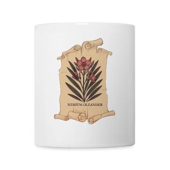 Nerium oleander – Une élégance mortelle - Mug blanc - blanc - Devant