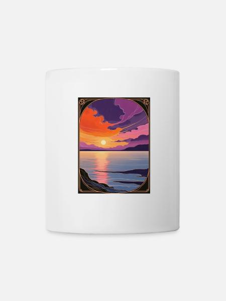 Betörender Sonnenuntergang an der Küste - Tasse - Weiß