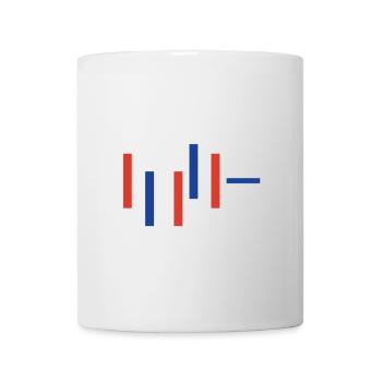 Blau Rotes Paris Souvenir - Hommage an Frankreich - Tasse - Weiß - Vorne