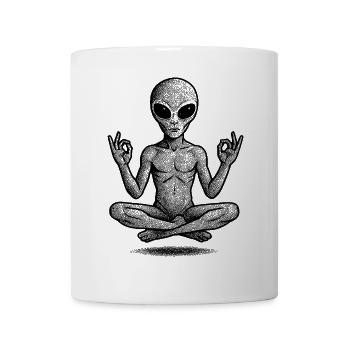 Abstract Geometric Line Art Design - Mug - white - Front