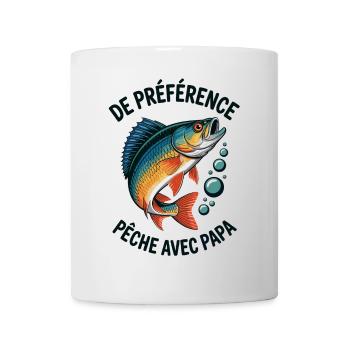 Pêche avec papa, aventures avec papa - Mug blanc - blanc - Devant