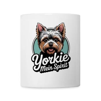 Yorkie Yorkshire Terrier mein Spirit Seelenhund - Tasse - Weiß - Vorne