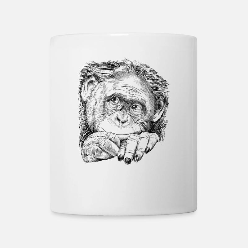 Affe - Tasse - Weiß