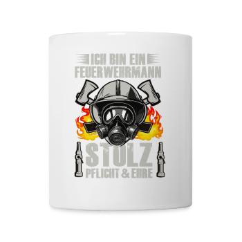 Feuerwehrheld Stolz und Pflicht 112 - Tasse - Weiß - Vorne