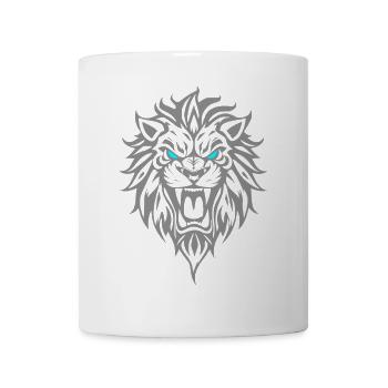 Lion Blue Eyes Tribal - Mug - white - Front